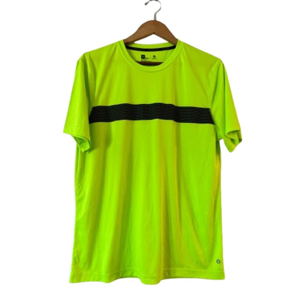 XERSION Mens Training Tee T-Shirt Size M Neon Green Short Sleeve Crew Neck